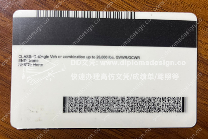 明尼苏达州驾照背面