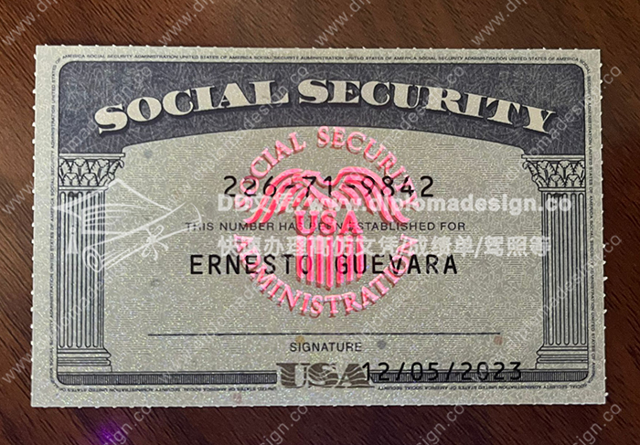 社会安全卡正面带荧光