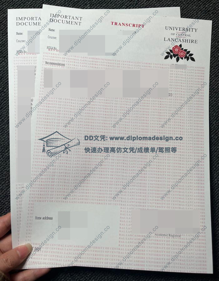 中央兰开夏大学成绩单