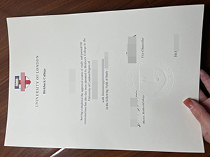 伦敦大学伯贝克学院毕业证-1