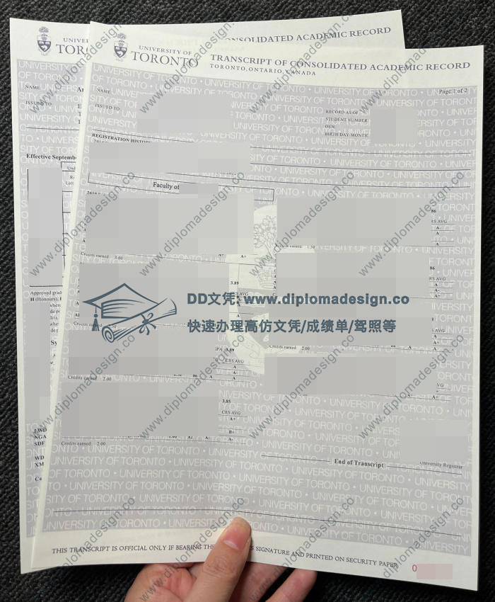 多伦多大学成绩单