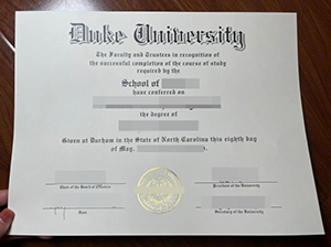 杜克大学毕业证-1