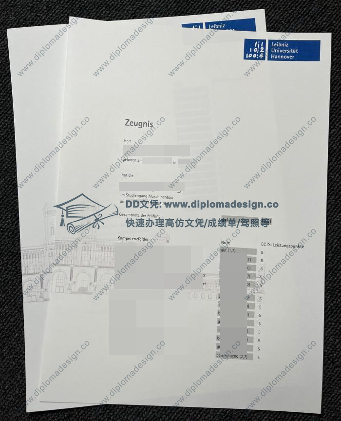 汉诺威大学成绩单