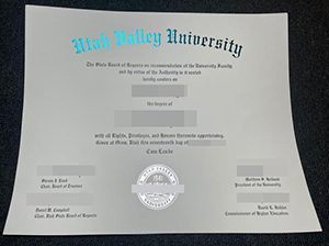 犹他谷州立大学毕业证-1