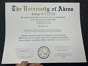 阿克伦大学毕业证-1