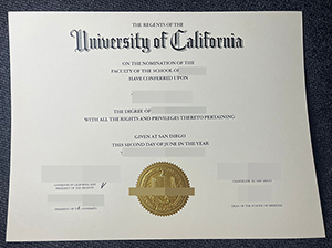 加州大学圣迭戈分校文凭-1