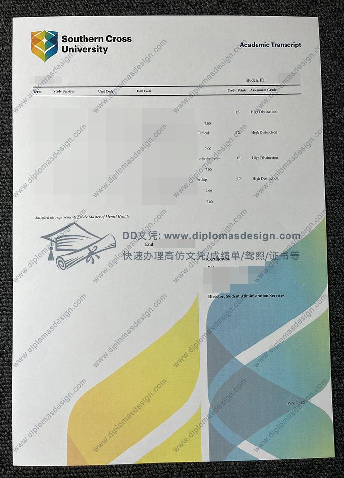 南十字星大学成绩单