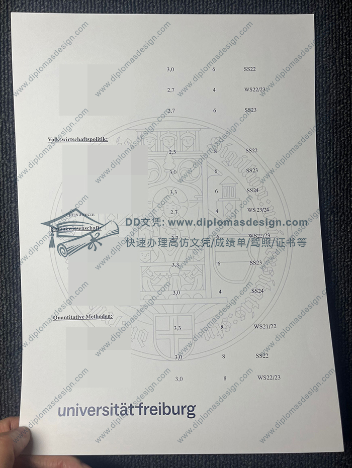 弗赖堡大学成绩单