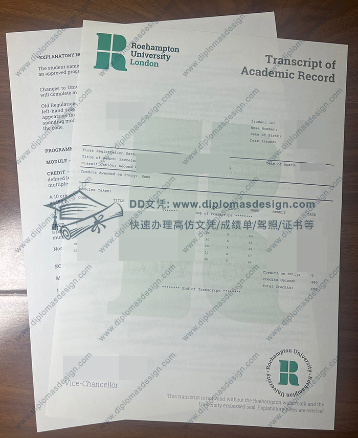 洛翰普顿大学成绩单