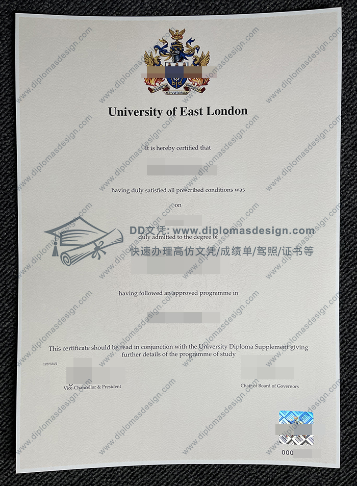 东伦敦大学毕业证