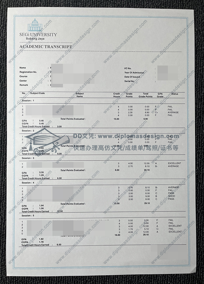 世纪大学成绩单