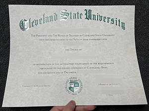 克里夫兰州立大学文凭-1