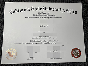 加州州立大学奇科分校文凭-1