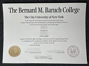 纽约市立大学柏鲁克分校毕业证-1