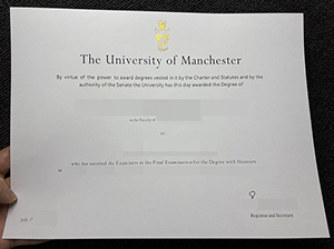 曼彻斯特大学毕业证-1