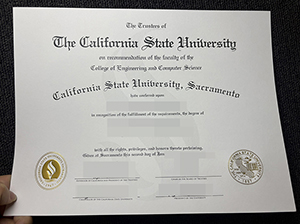 加州州立大学萨克拉门托分校文凭-1